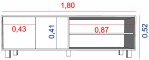 MESA TV HASTA 75" 4100-COE OFE TABLES