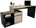 Escritorio Con Mueble Bajo de 139 Cm 3048-CON Olmo Negro TABLES