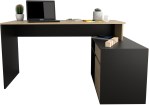 Escritorio Con Mueble Bajo de 139 Cm 3048-CON Olmo Negro TABLES