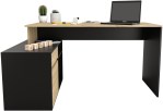 Escritorio Con Mueble Bajo de 139 Cm 3048-CON Olmo Negro TABLES