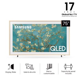 Smart Tv SAMSUNG 75 Pulgadas QLED 4K Ultra HD Con Marco Beige