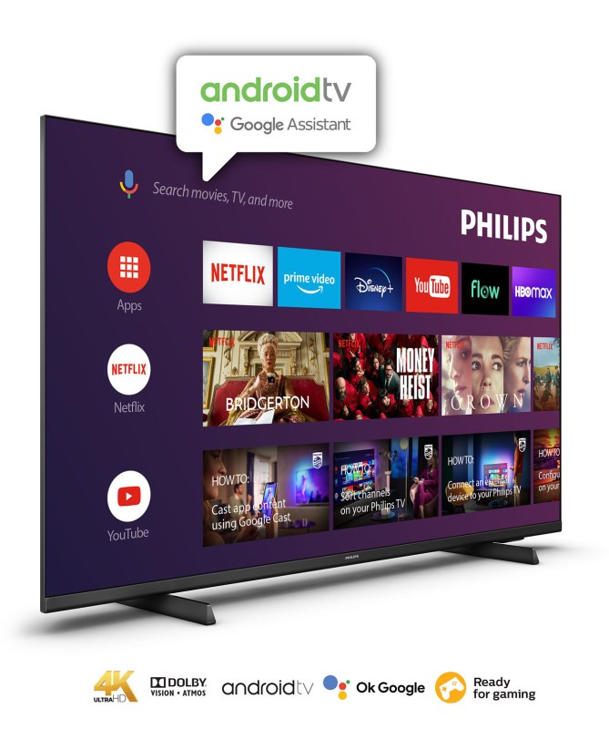 Televisor Philips de 50 Pulgadas, Smart TV LED 4K UHD