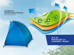 Carpa De Playa 2 Personas Gadnic Iglú Protección UV + Bolso y Estacas