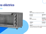 Horno de Mesa Electrico Enova 35L Acero Inoxidable