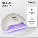 Cabina De Uña Led Sun Uv Esculpidas Gelificadas Manicura Semi Permanente