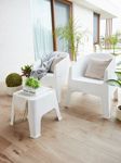 Set de 2 Sillones Ibiza Blancos Simil Rattan