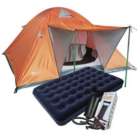 Carpa 4 P Aluminizadas + Colchon Inflable 2 Plz + In...