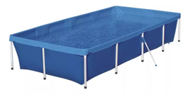 Pileta de lona rectangular Mor 3000 litros 3.20 x 1.64m azul