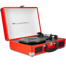 Tocadiscos  W406 Vinilo fon  Rojo