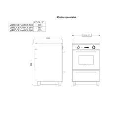 Cocina Eléctrica Vitro 60CM 4H Domec CEVN Negro