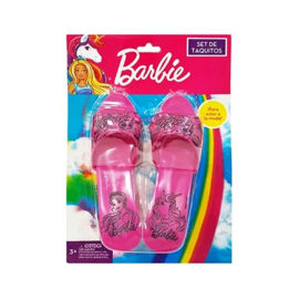 Set De Taquitos Barbie Rosa Zapatitos Para Nena Mini...