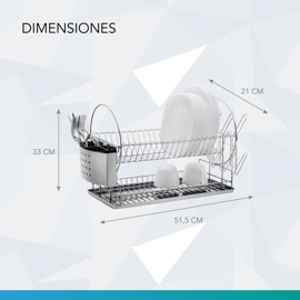 Secaplatos Escurridor Cubiertero 2 Niveles EP04 Blanco - NICTOM CUBIERTOS Y  ACCESORIOS - Megatone