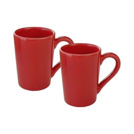 Set X2 Jarros Mug 230 Cc Rojo  