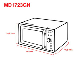 Microondas Grill Atma Easy Cook MD1723GN blanco 23L 220V