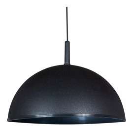 Lampara Colgante Media Esfera 40Cm  C146 Negro E27