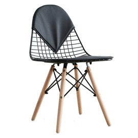 Silla Bertoia Eames Nórdica Patas De Madera Cocina C...