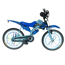 Bicicleta Infantil Rodado 20 Simil Motocross Azul