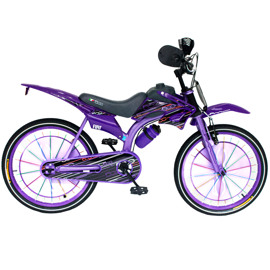 Bicicleta Infantil Rodado 20 Simil Motocross Violeta