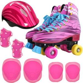 Patines  Simil Soy Luna Para Niñas 4 Ruedas Frenos P...