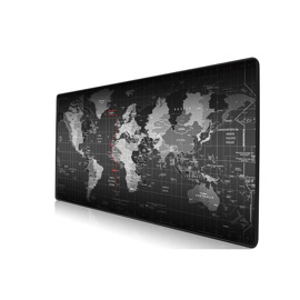 Mouse Pad Gamer 90X40cm Antideslizante Mapa Mundi Escritorio  Negro