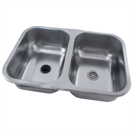 Pileta Bacha Cocina Doble Acero Inox 56 X 37 X 13 Dh...