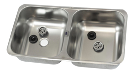 Pileta Bacha Cocina Doble Acero Inox. 70X37x18 Cm Dh...