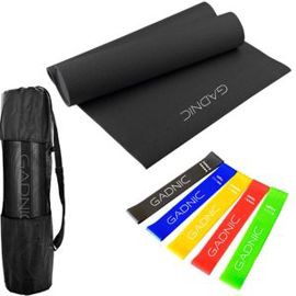 Colchoneta Yoga Mat Pvc + Kit De Bandas De Resistenc...