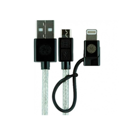 Cable De Carga Doble Usb A Micro + Usb Con Adaptador...