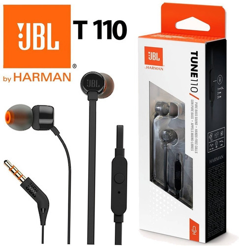 Auriculares Jbl In-ear Tune 110 Jblt110 Negros - JBL AURICULARES - Megatone