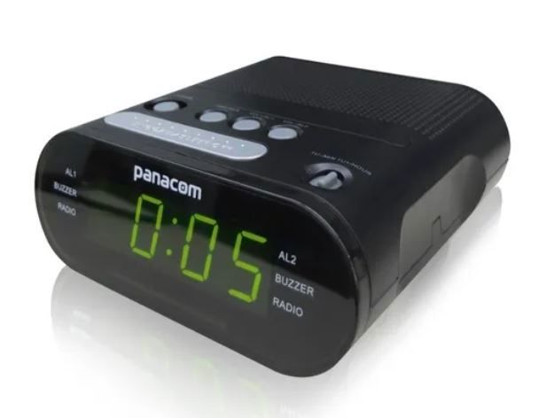Radio Reloj PANACOM PA-3401 Alarma Negro - Grupo Marquez