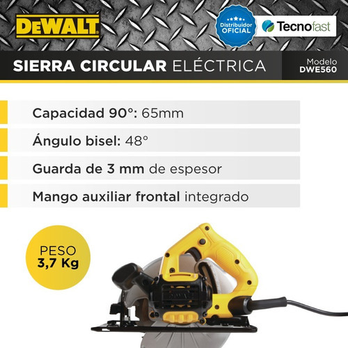 Sierra Circular Dewalt 7 1/4 1400w Dwe560