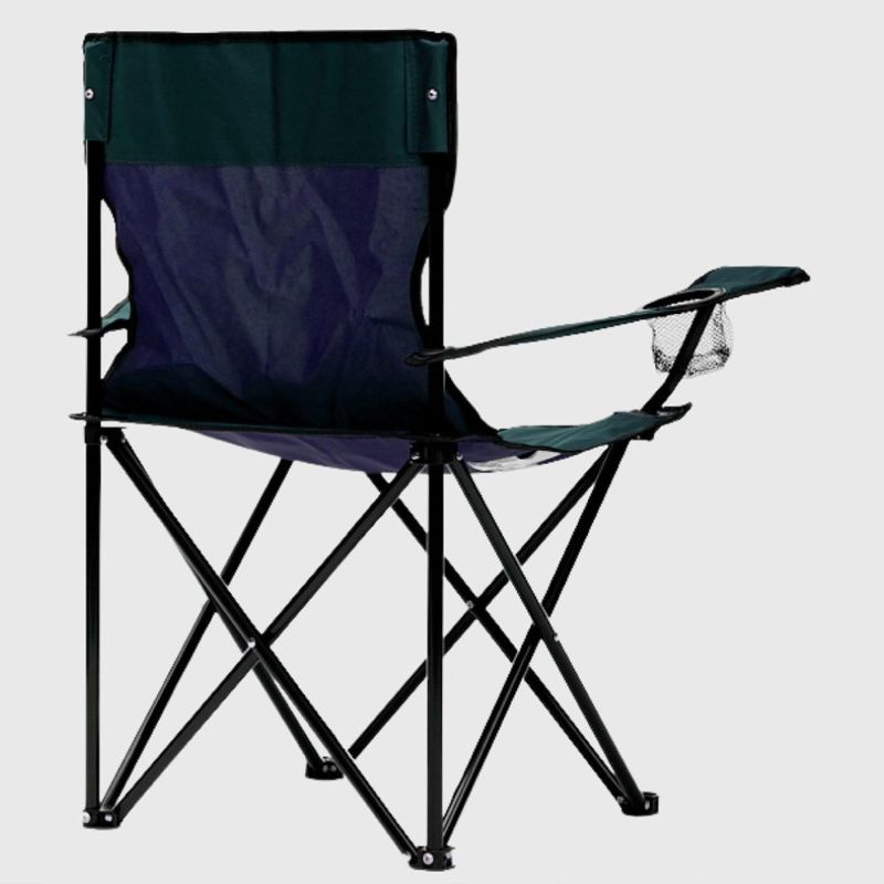 Kamp-Rite Sillas plegables de director de camping con mesas auxiliares y  enfriador integrado, bronceado/azul (paquete de 2)