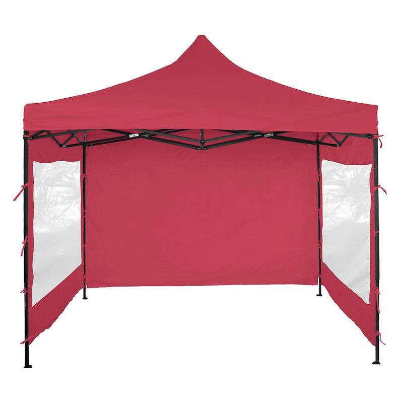 Gazebo con Paredes Laury 3x3mts Rojo Plegable Oxford 800 D - LAURY COMBOS DE  JARDIN - Megatone