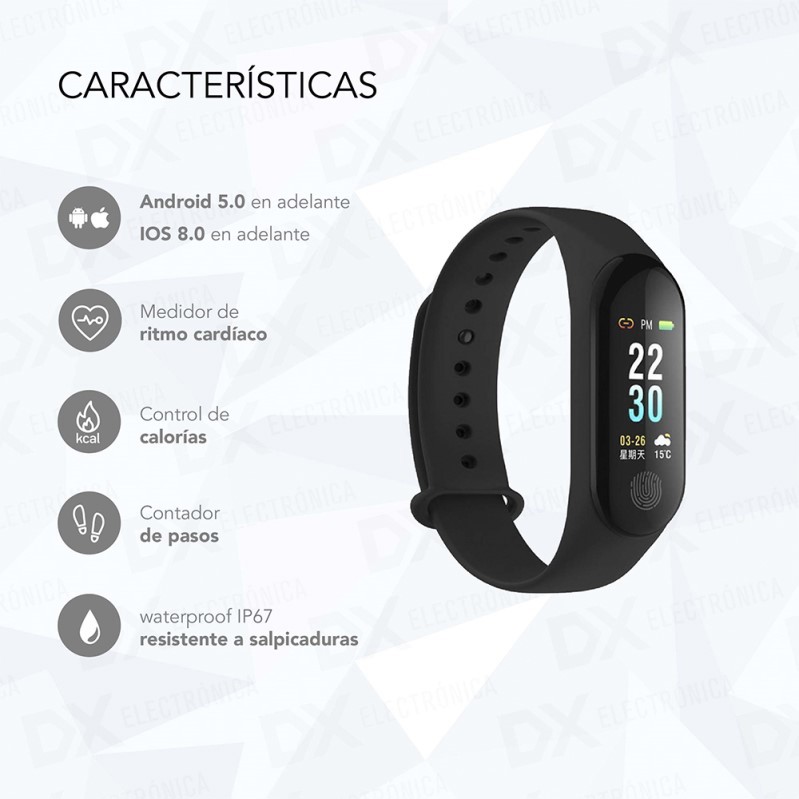 Reloj Inteligente Smartwatch SB04 Negro Bluetooth Android Notificaciones -  NICTOM SMART FITNESS WATCH - Megatone