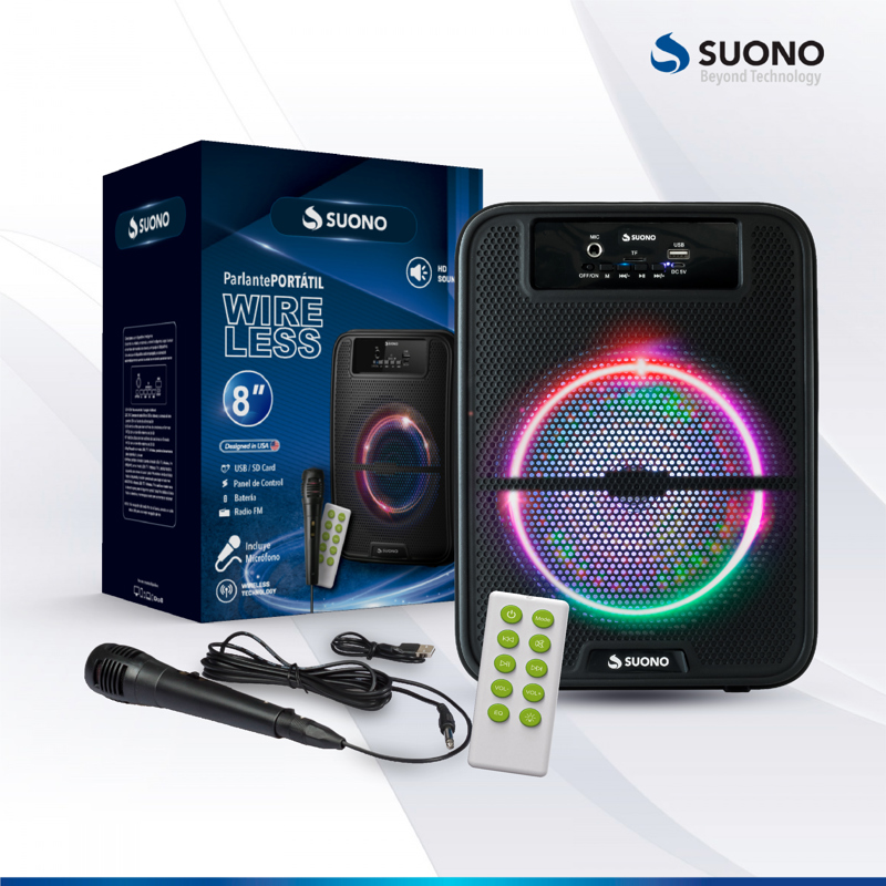 Parlante Portátil Inalámbrico Bluetooth Usb Radio Fm - SUONO PARLANTES  INALAMBRICOS - Megatone