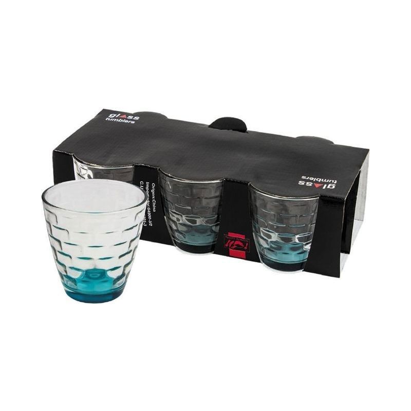 Pack 6 vaso cristal agua olas 255 ml