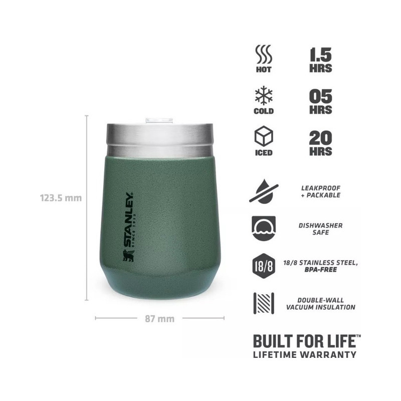 Vaso Stanley Everyday 295 ml Con Tapa Verde