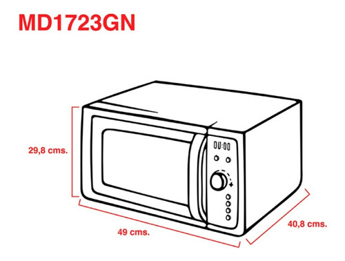 Microondas Grill Atma Easy Cook Md1723gn Blanco 23l 220v - ATMA COCINAS  MICROONDAS - Megatone