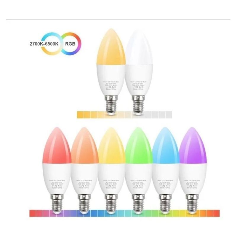 Lámpara Velita Led Smart Life Wifi E14 5w Rgb+cct Tbcin Color de la luz