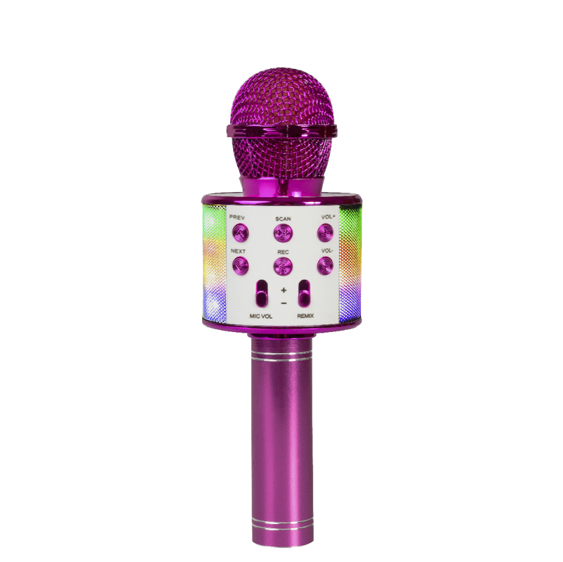 Microfono Karaoke Inalambrico Parlante Bluetooth Megafon Led
