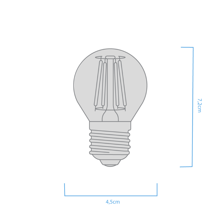 LÁMPARA LED VCP GOTA 4W E27 LUZ CÁLIDA