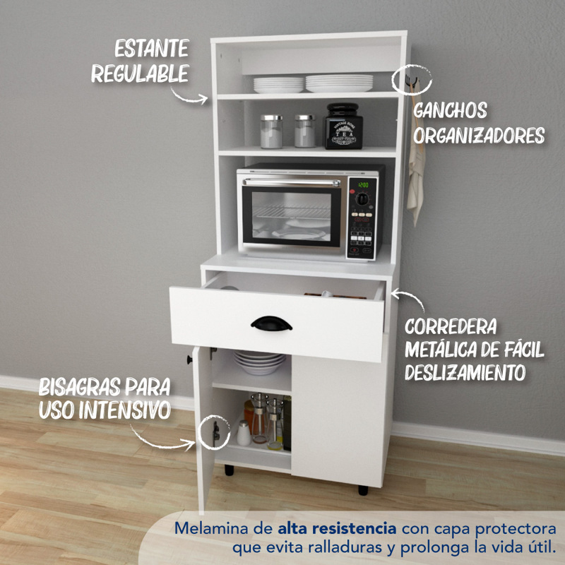 Mueble Haus Para Microondas Blanco - Unidad