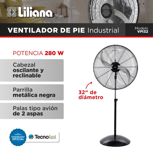 Ventilador de Pie Industrial  Liliana - Electrodomésticos para tu vida