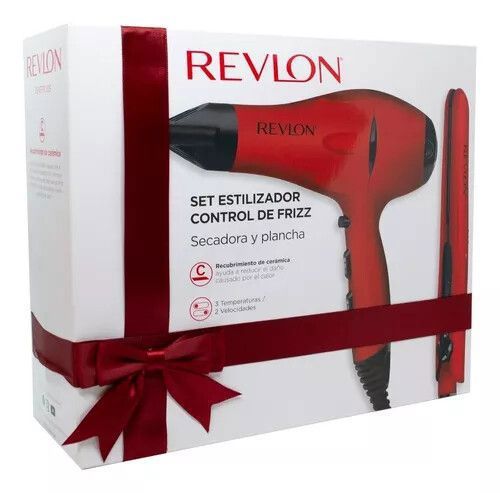 Secador de cabello Revlon + plancha para el cabello 2000W Iones cerámico  REVLON