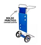 Carrito Mesa Plegable Porta Sillas Aluminio Mor 2495 Azul