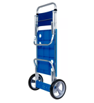 Carrito Mesa Plegable Porta Sillas Aluminio Mor 2495 Azul