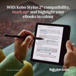 eReader Kobo Libra Colour de 7 pulgadas, antideslumbrante, impermeable, negro