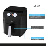  Freidora Overtech Electrica Sin Aceite De Aire 1400W. 4 Litros Air Fryer Ov-104