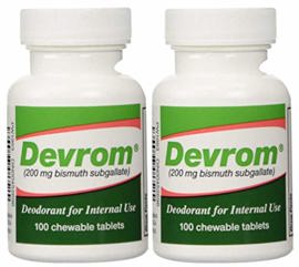 Desodorante Interno Tablets Devrom 200 Mg 100 Compri...