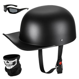 Casco De Moto  Baseball Media Cap Matte Black M